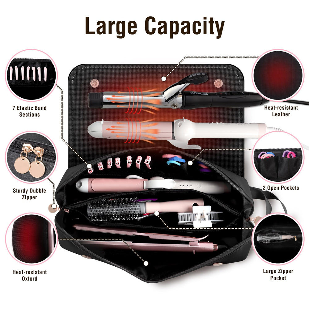 SS Hair Tools Travel Bag brand compatibility fits Babyliss, Chi, Hot Tools, and GHD.