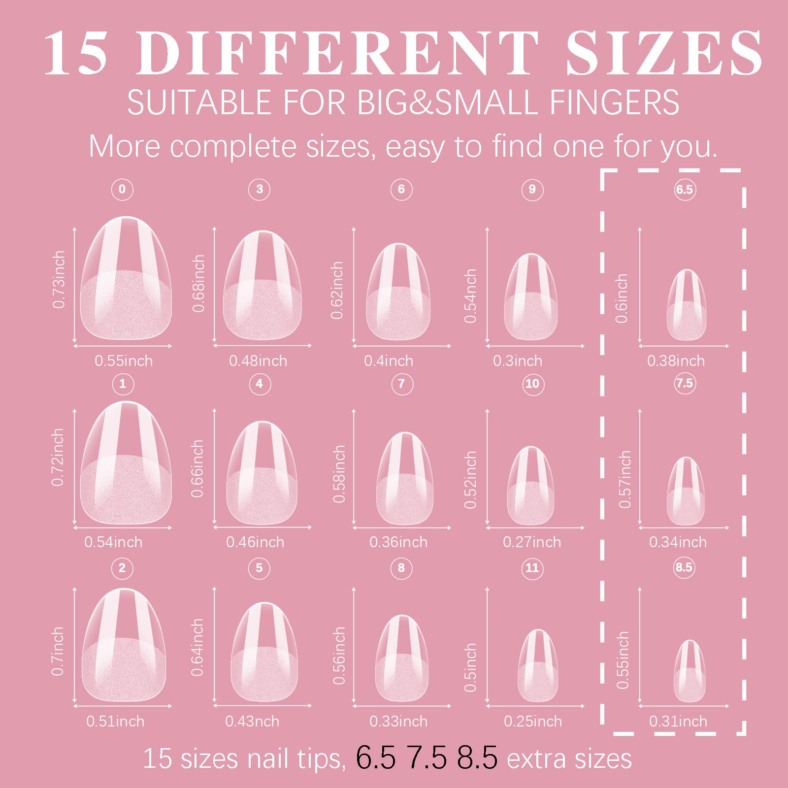 SSWSBYKE ergonomic slim back almond tips emphasize comfortable wear