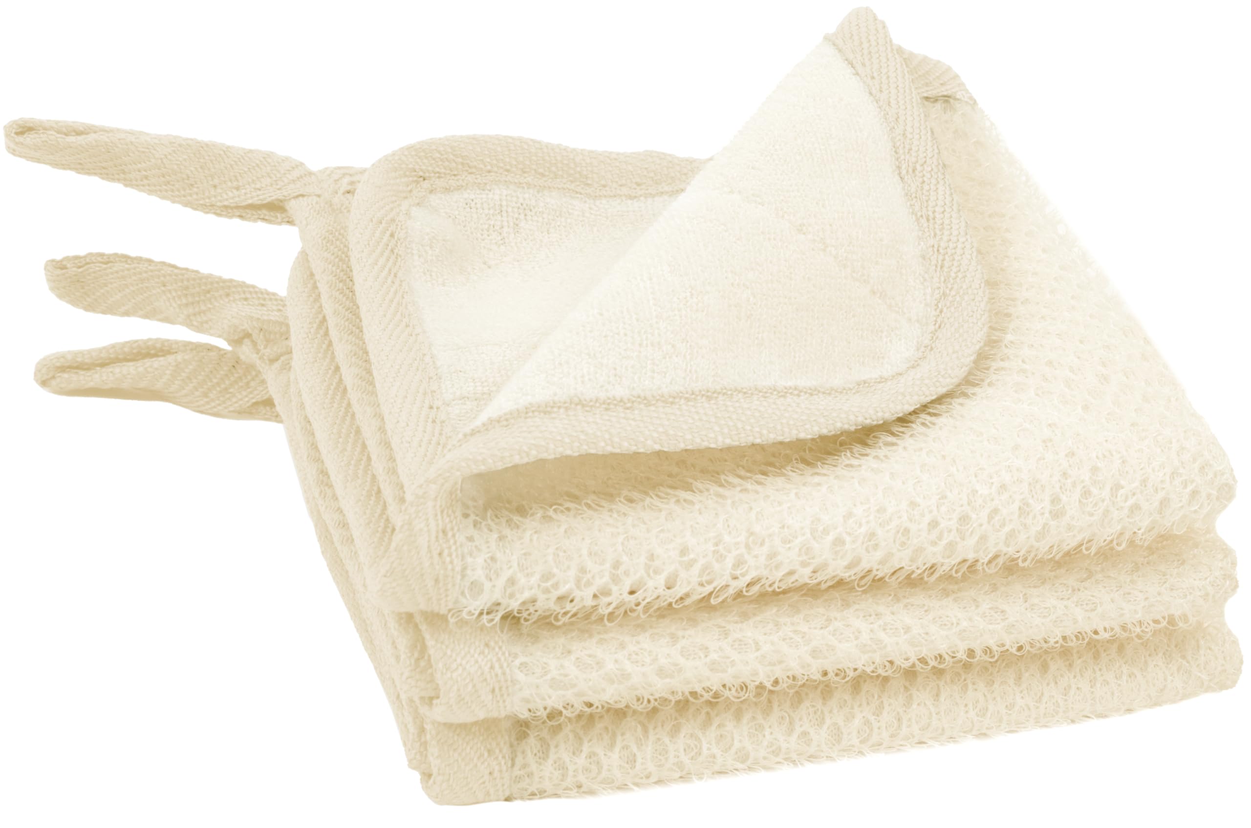 S&T INC Exfoliating Washcloth dual-texture close-up for gentle face and body exfoliation.