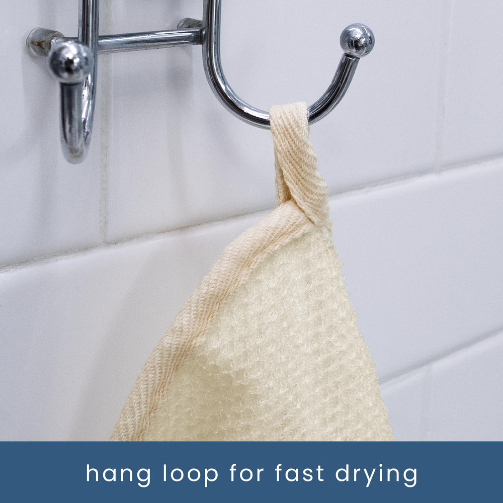 S&T INC washcloth hang loop close-up shows quick-dry convenience.