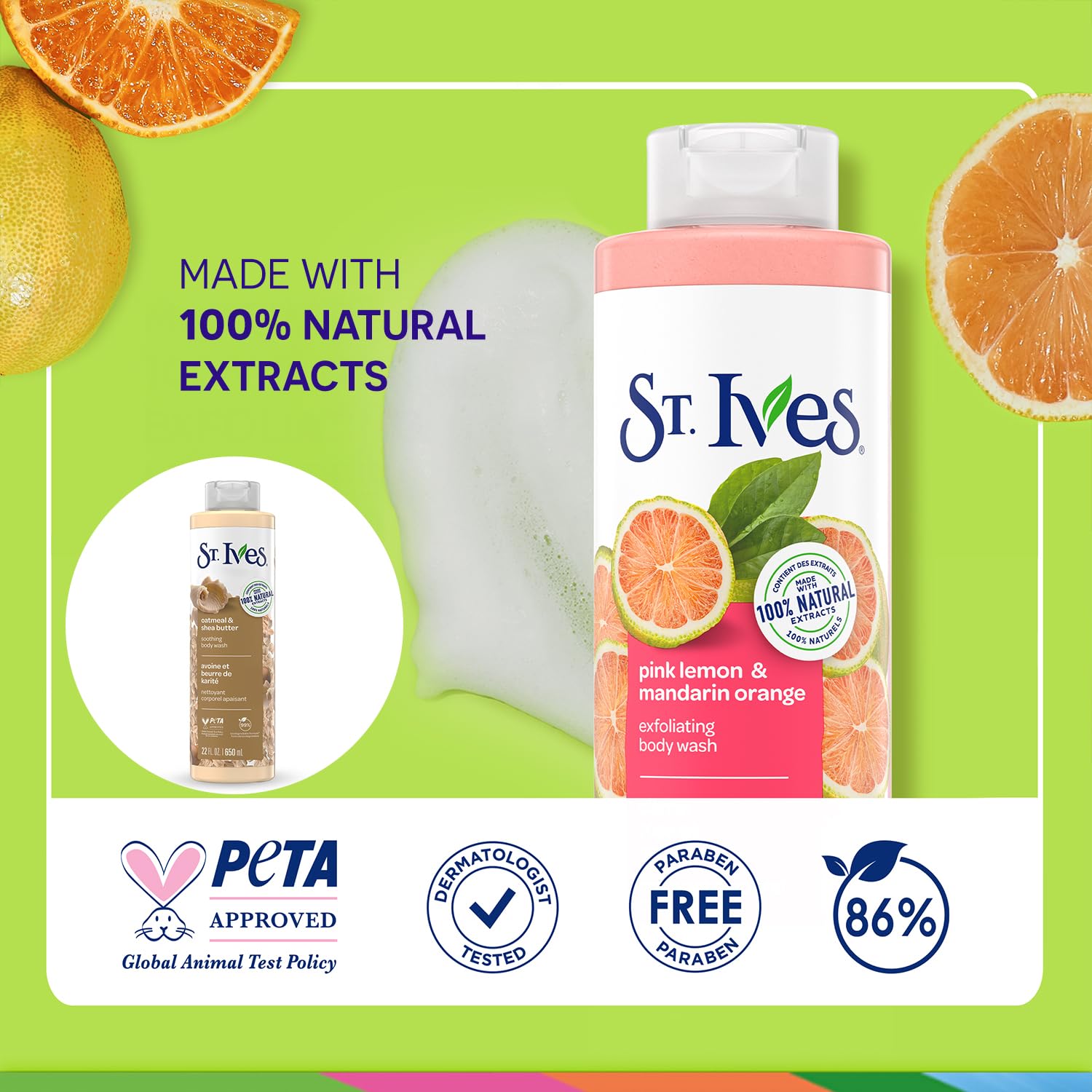 St. Ives cruelty-free logo reinforces an ethical skincare option.