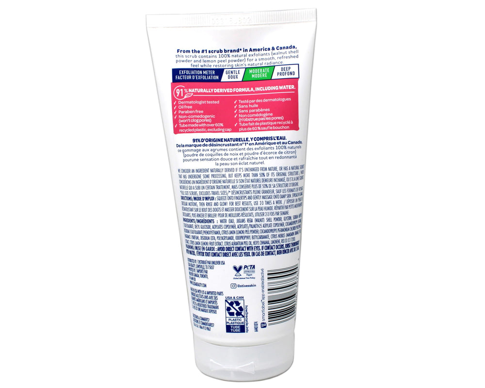 St. Ives Even and Bright pink lemon label highlights sulfate- and paraben-free formulation.