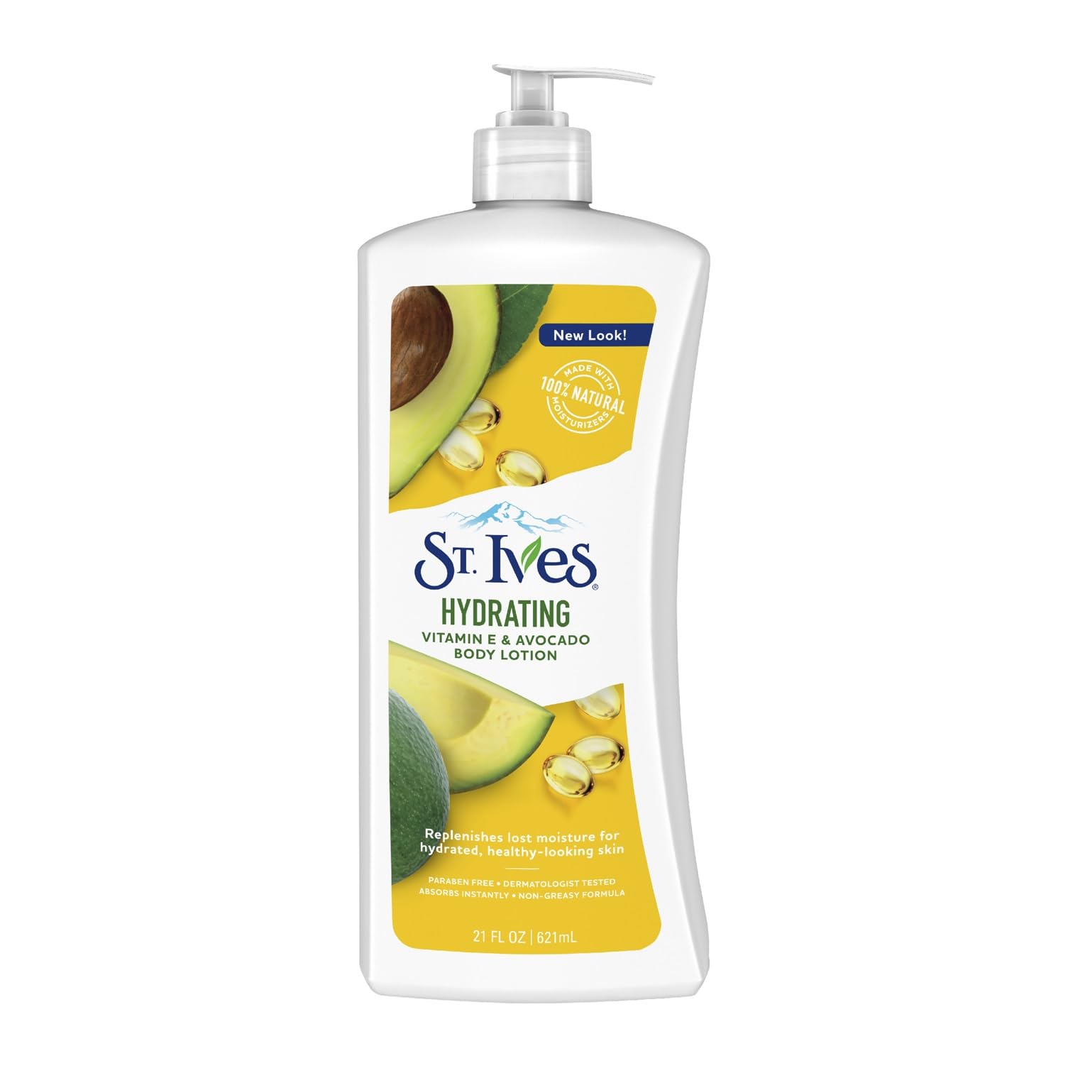 St. Ives Hydrating Hand & Body Lotion bottle front—rich moisture for dry skin