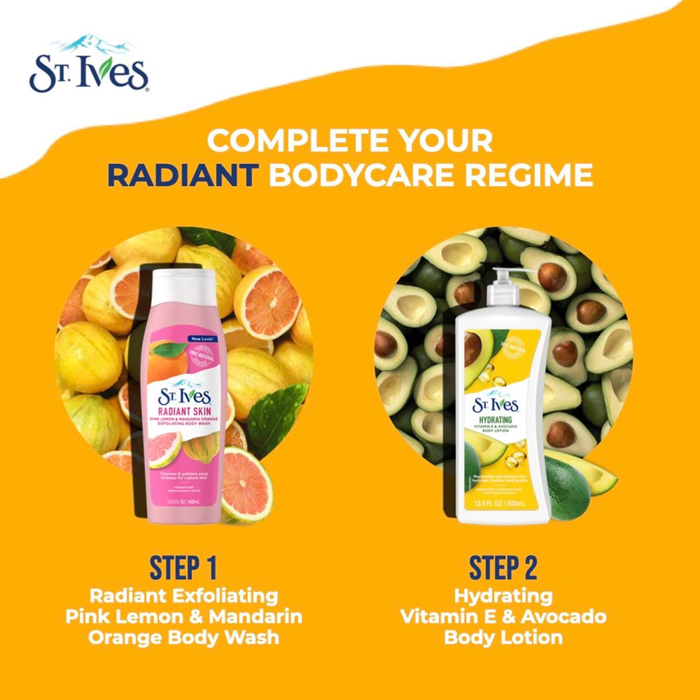 St. Ives skin glow image suggesting revived, hydrated skin after use