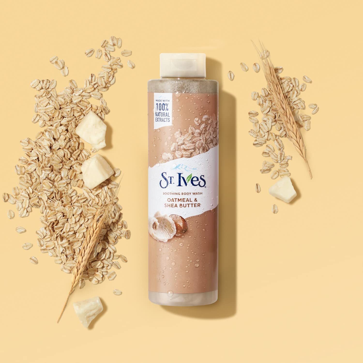 St. Ives natural extracts like apricots and green tea