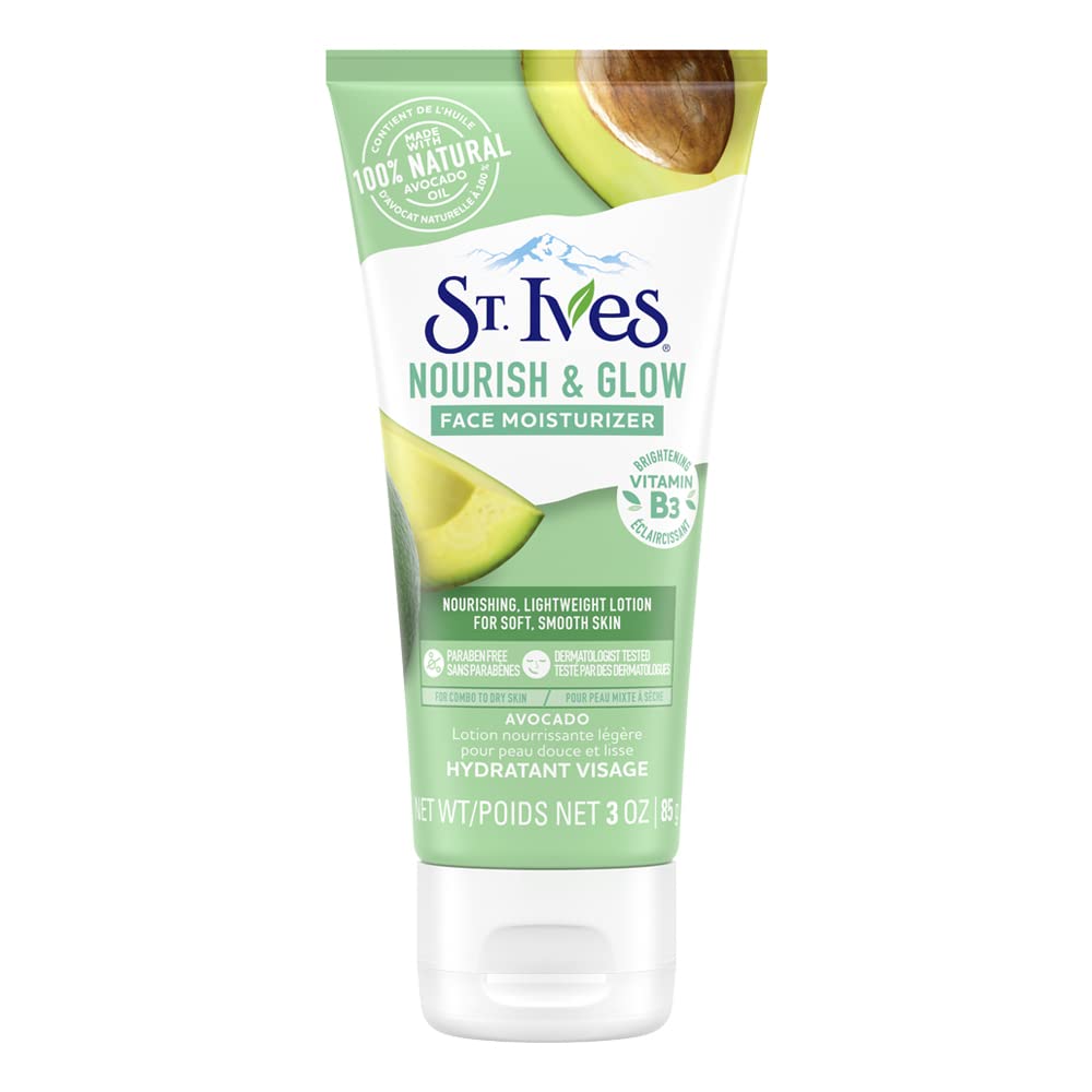 St. Ives Nourish & Glow Avocado Moisturizer jar front showing lightweight hydration