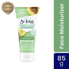 St. Ives Nourish & Glow Avocado Moisturizer texture closeup with creamy, non-greasy finish