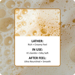 St. Ives creamy lather texture demonstrating moisturizing foam