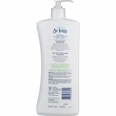 St. Ives Renewing Lotion pump dispense captured for easy daily application.