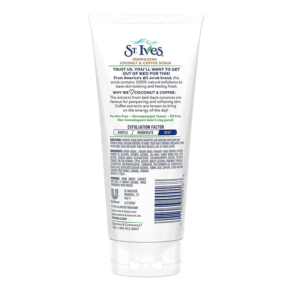 St. Ives Rise texture close-up highlights natural exfoliants on skin.