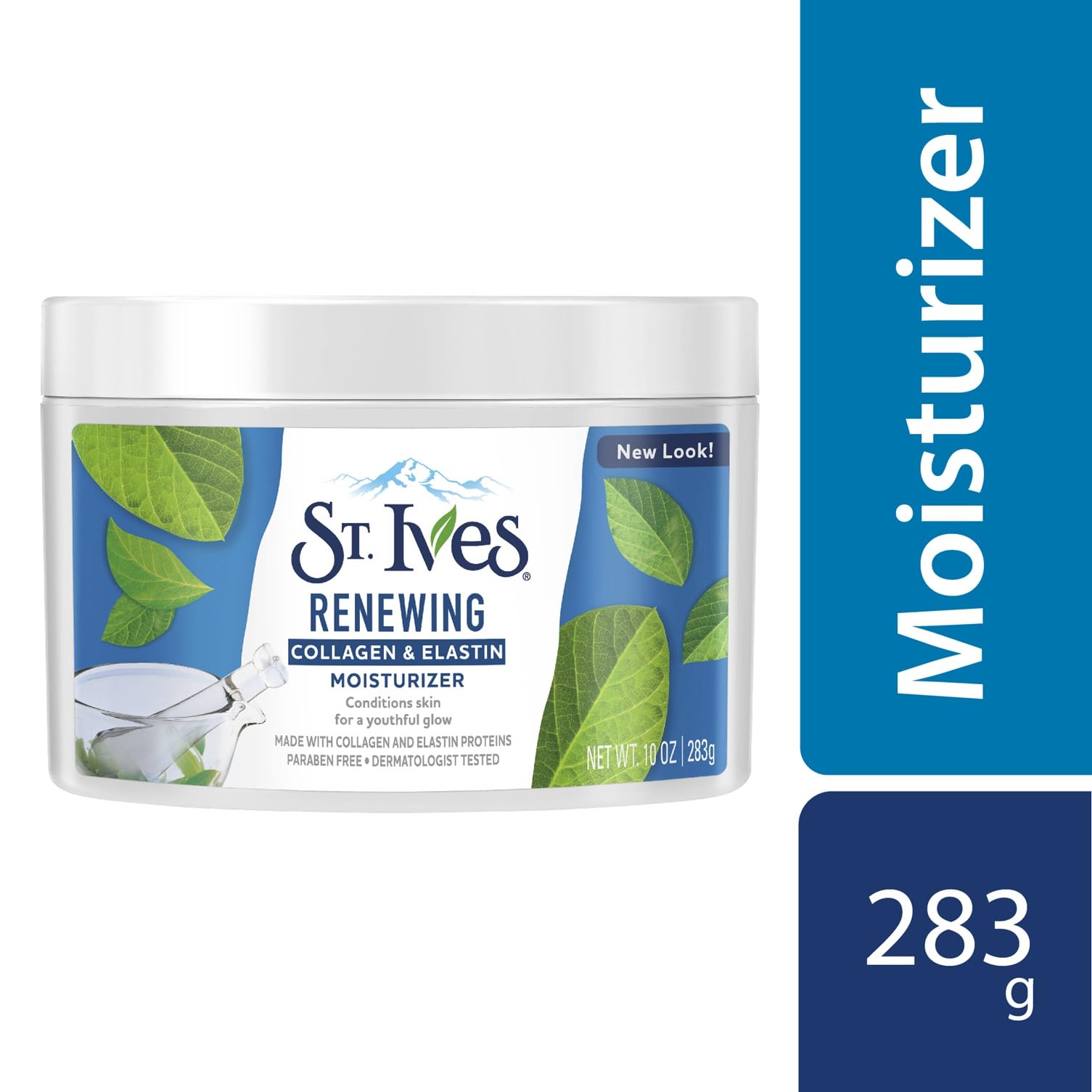 St. Ives safflower seed oil ingredient image highlights natural nourishment for radiance.
