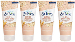 St. Ives Smooth & Nourished Scrub & Mask oatmeal-6oz-pack4 provides gentle exfoliation and nourishment.