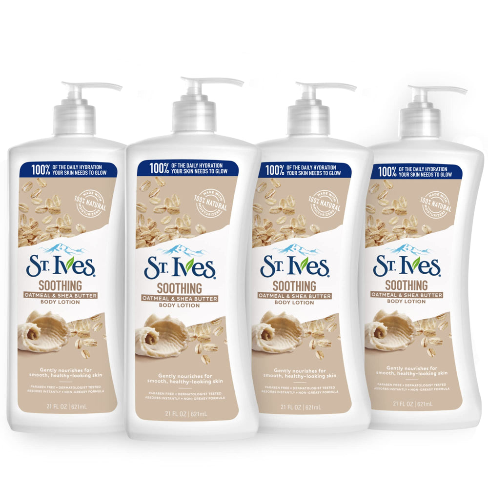 St. Ives soothing lotion bottle pump for quick daily moisture