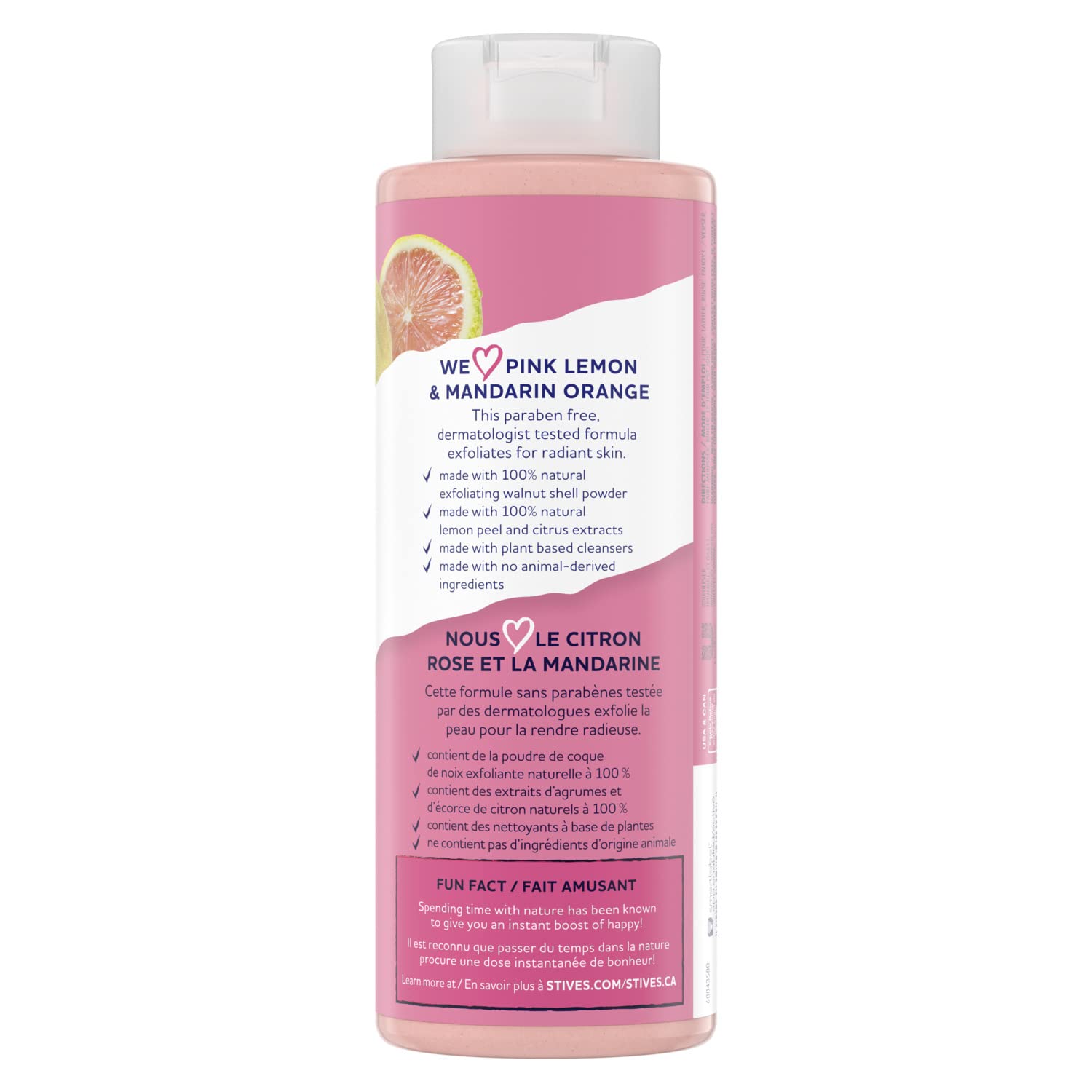 St. Ives walnut shell exfoliant powder detail highlighting natural exfoliation.