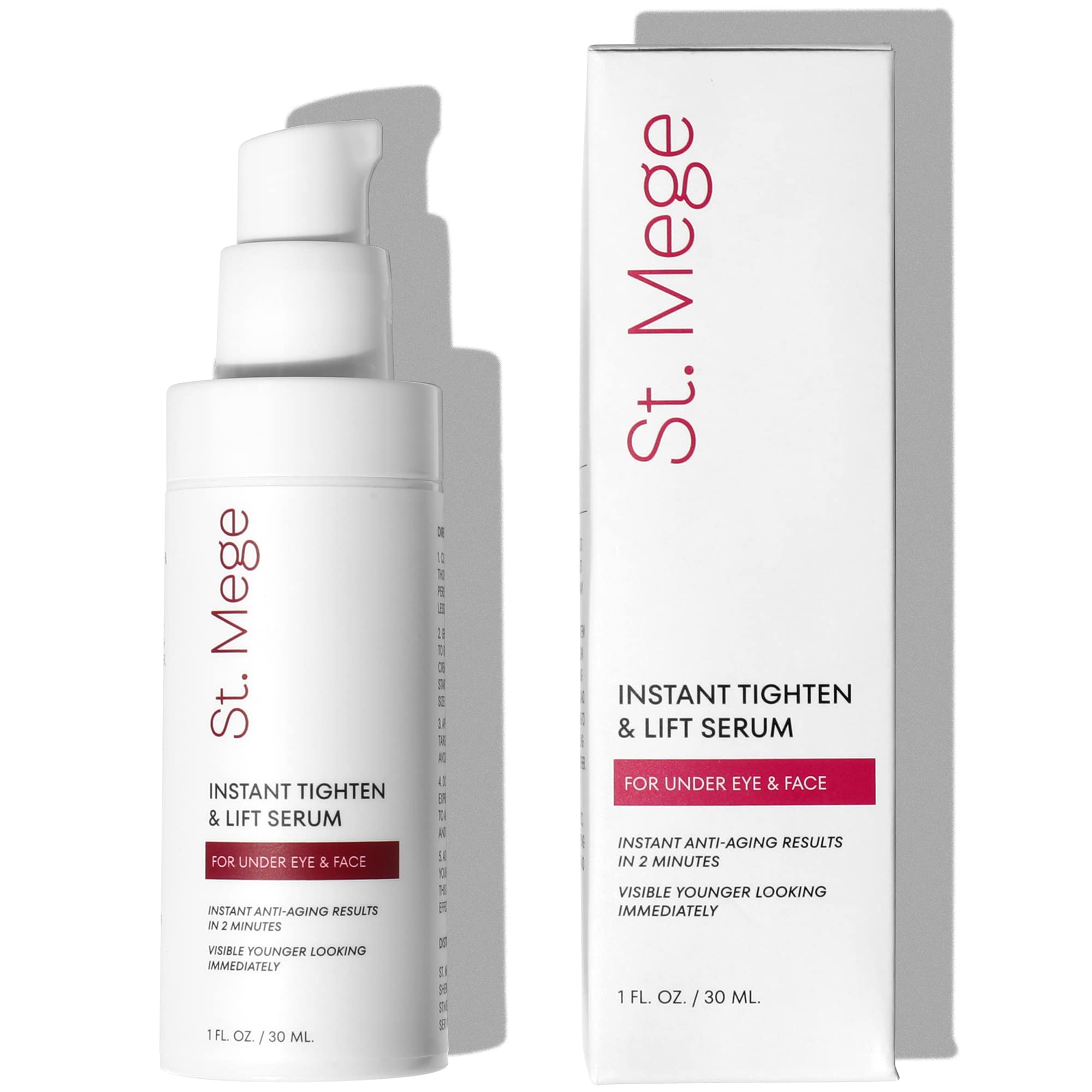 St. Mege Instant lift before-event demonstrate quick enhancement