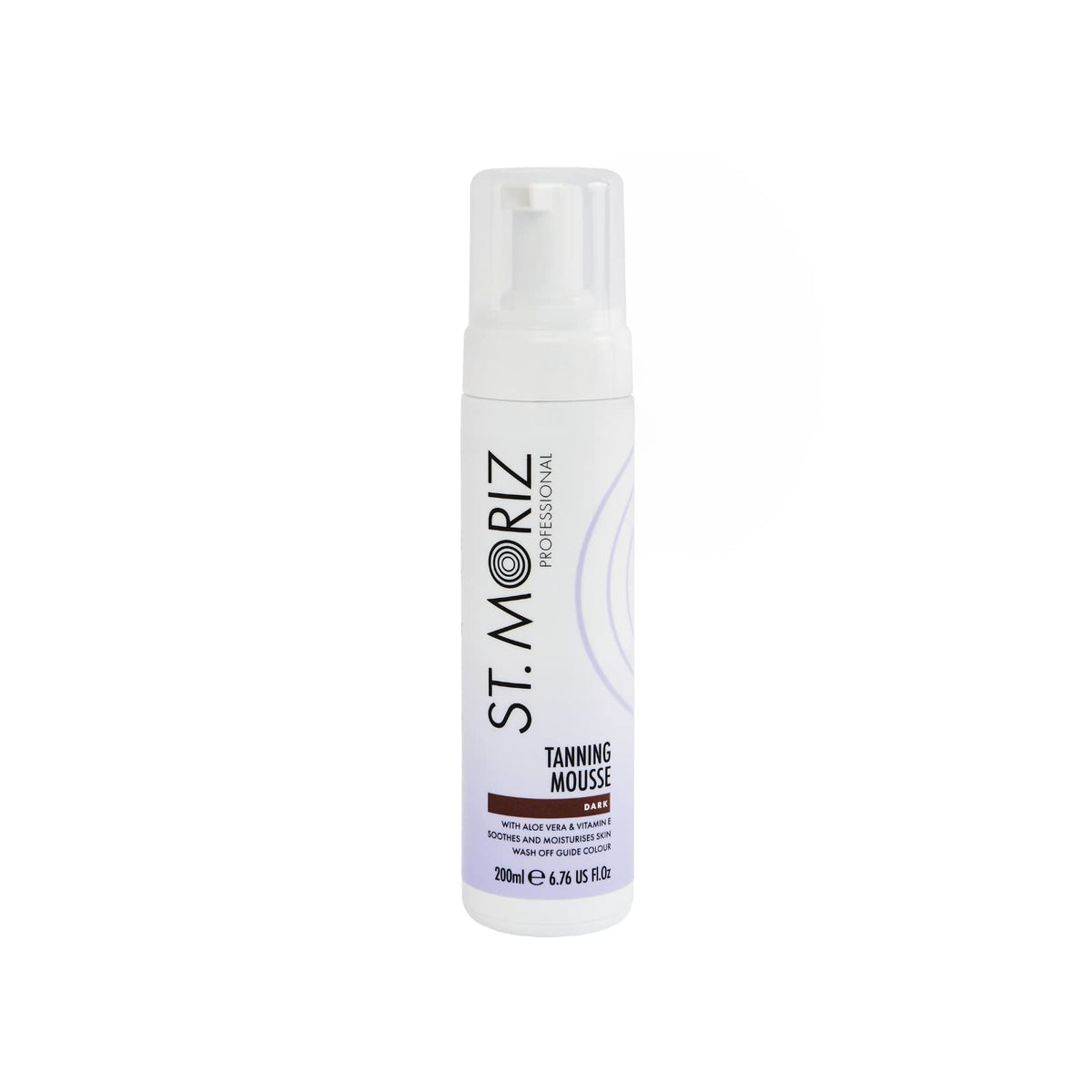 St Moriz Professional Dark Mousse bottle enables quick, natural-looking at-home tan.