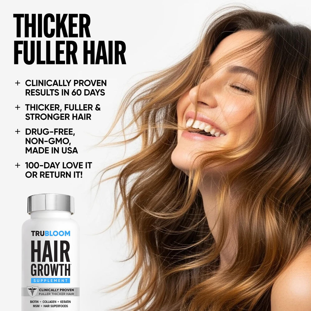 St. Tropica Tru Bloom lifestyle shot suggests fuller hair confidence