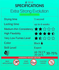 STACY LASH black adhesive blends with extensions for a natural look.