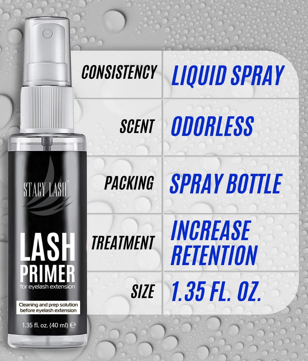 STACY LASH primer 40ml size offers long-lasting professional use.
