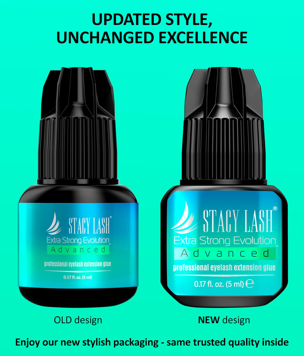 STACY LASH glue 1sec dry time enables quicker, precise lash application.