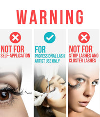 STACY LASH glue-ring heart-shaped closeup for efficient lash application.