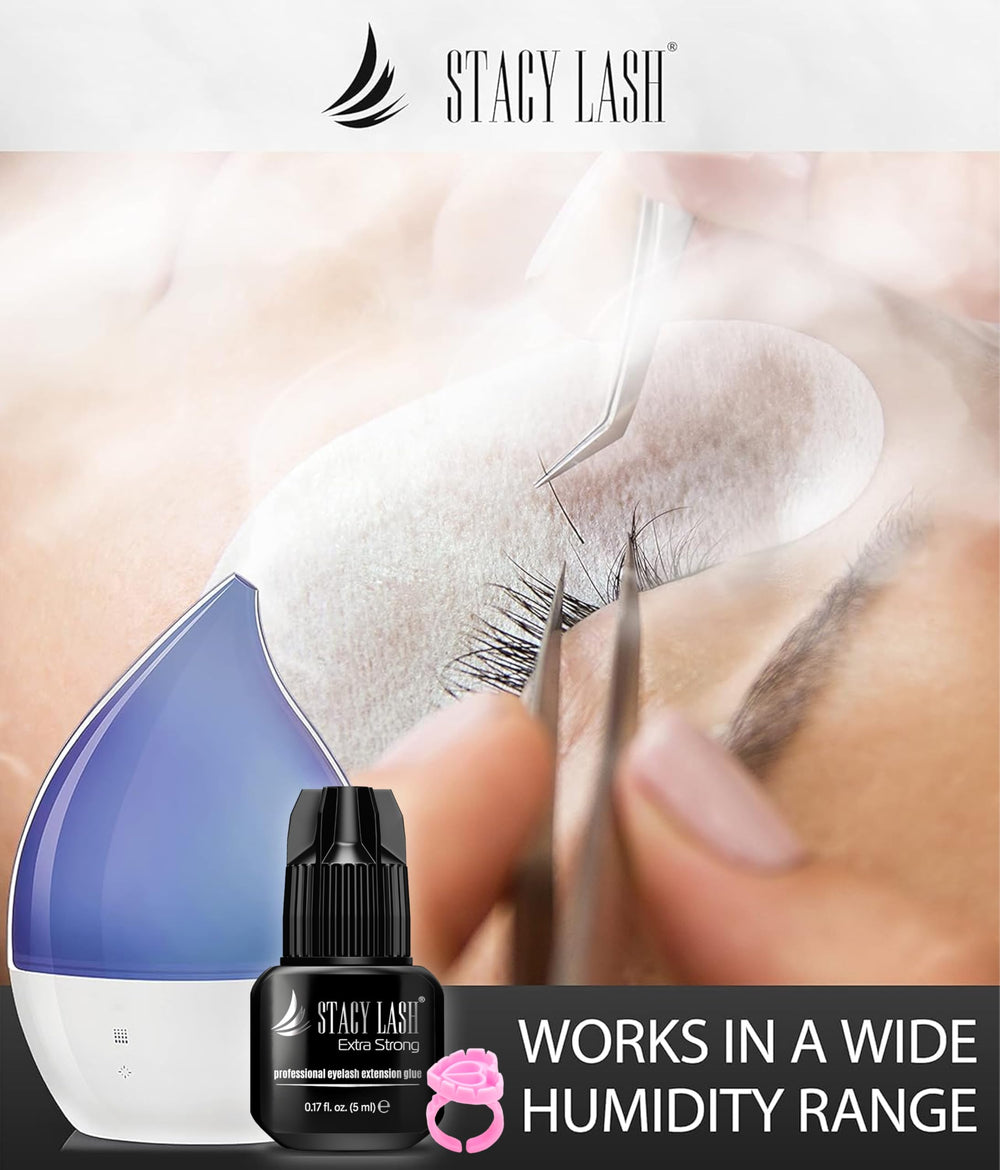 STACY LASH red-glue-needle-in-package highlights packaging freshness for salons.