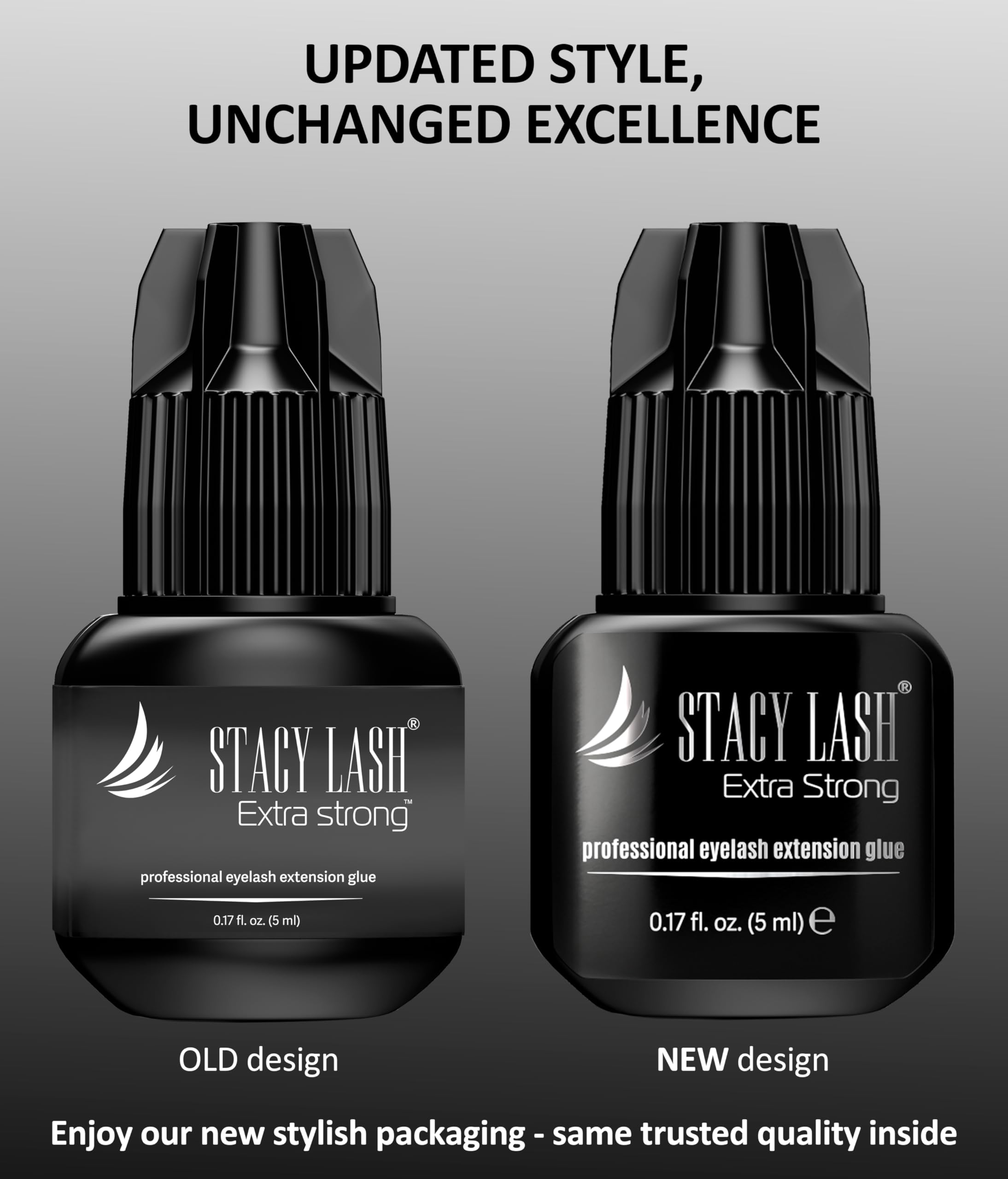 STACY LASH sealed-packaging glue closeup preserves freshness for professionals.