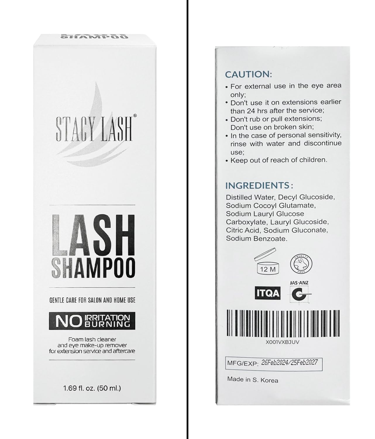 STACY LASH application-demo reveals brush-assisted cleansing and gentle removal.