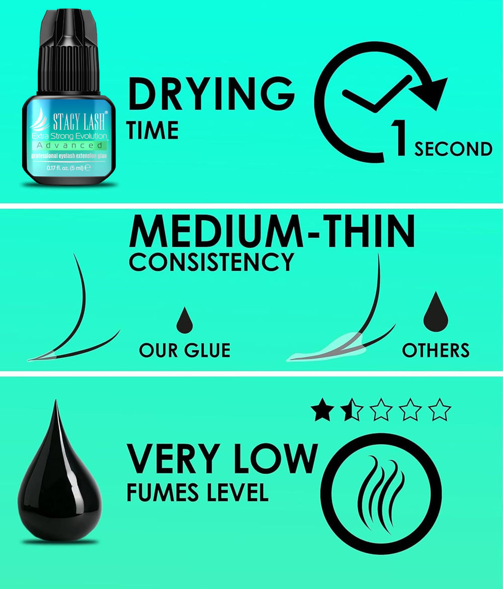 STACY LASH six-week retention potential supports longer-lasting lash sets.