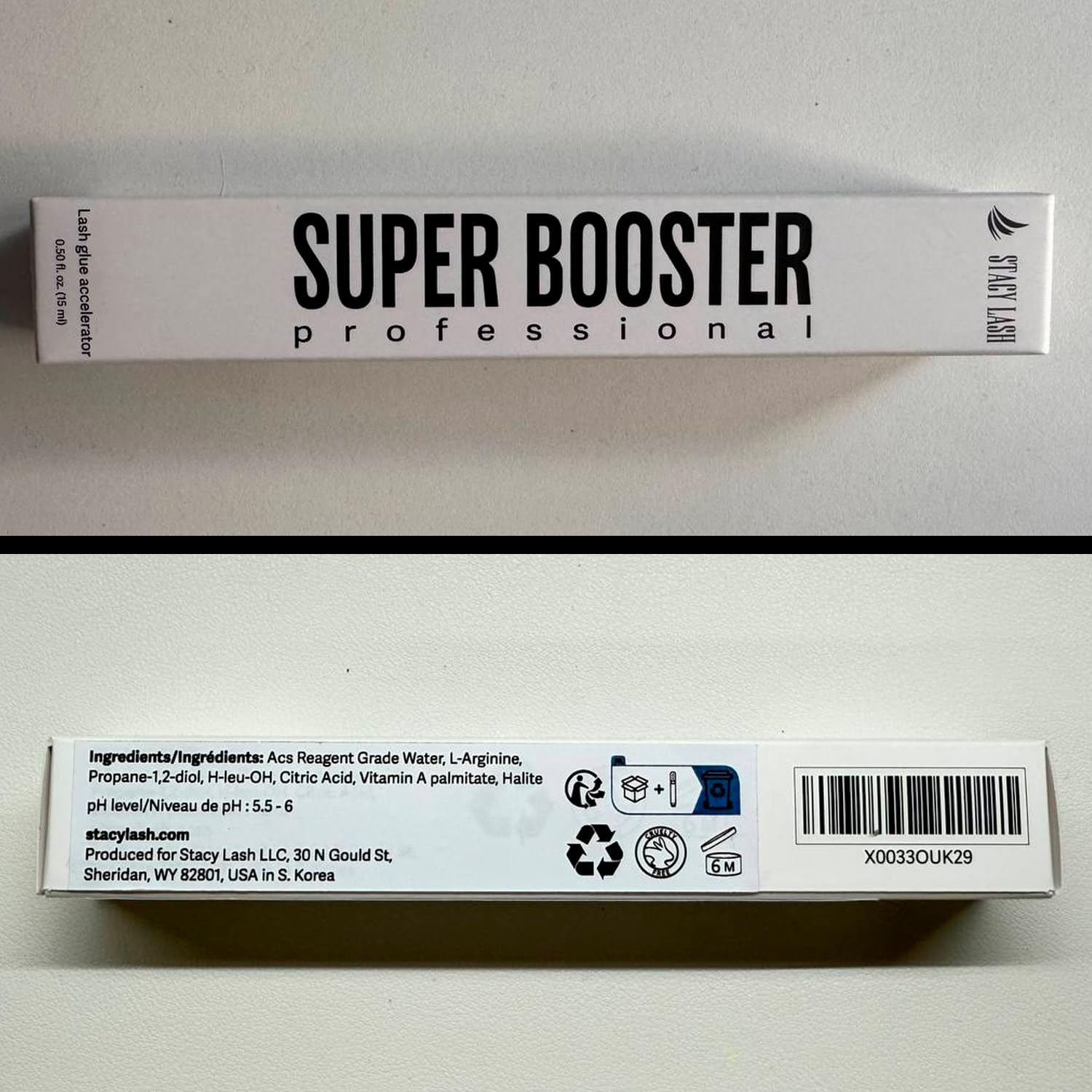 STACY LASH Super Booster hygienic packaging close-up for safe professional use