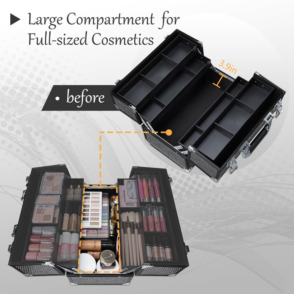 Stagiant easy-clean makeup trays simplify cleanup after makeup application.