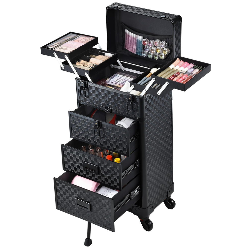 Stagiant makeup case at events like weddings and fashion shows stays organized.
