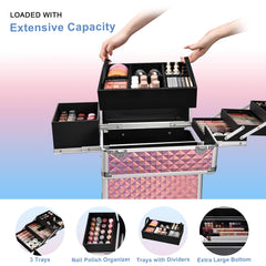 Stagiant travel cosmetic suitcase wheels enable smooth, effortless transport.