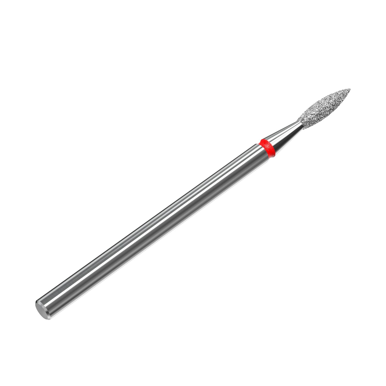 Staleks Pro Diamond Nail Drill Bit Flame Red Expert close-up with durable coating for precise manicures.