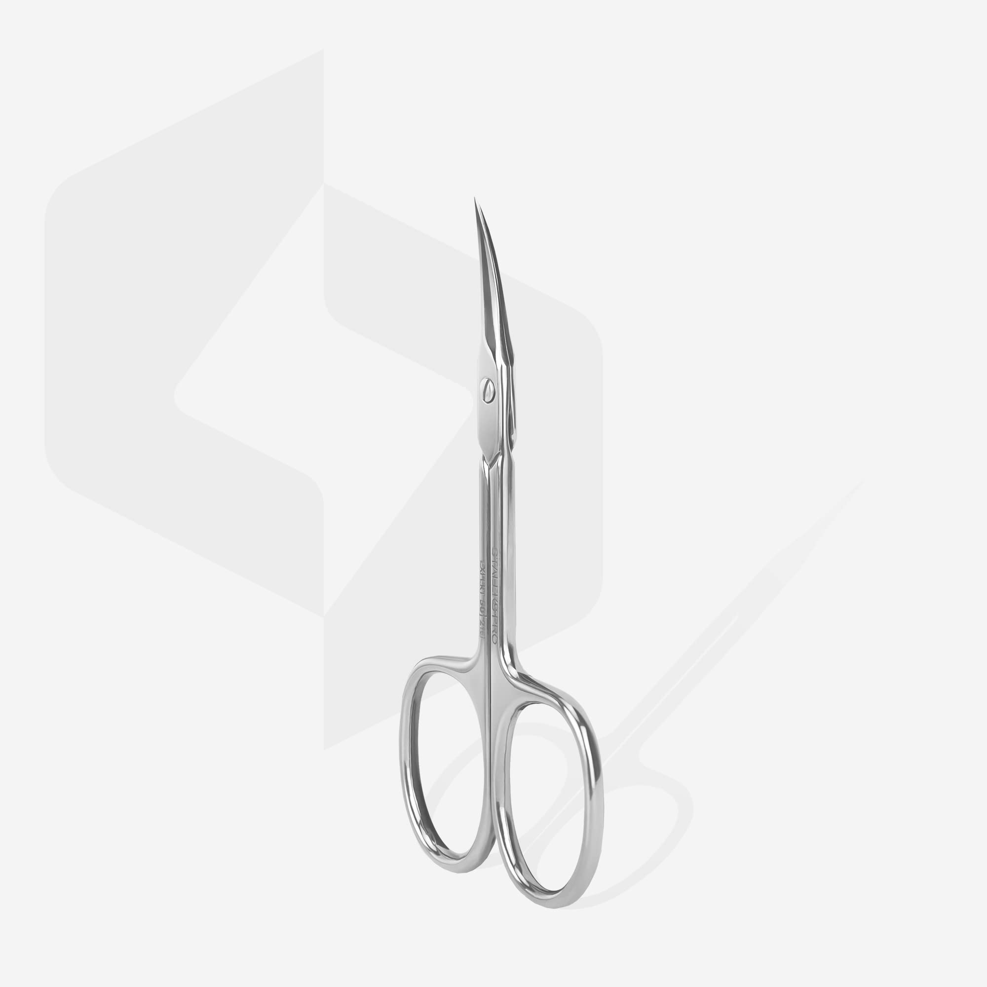 Staleks Pro Expert 50 cuticle scissors dry-heat autoclave ready for sterilization.