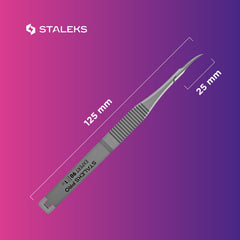 Staleks Pro Expert 90 cuticle micro scissors straight-handle grip supports clear visibility and comfortable extended use