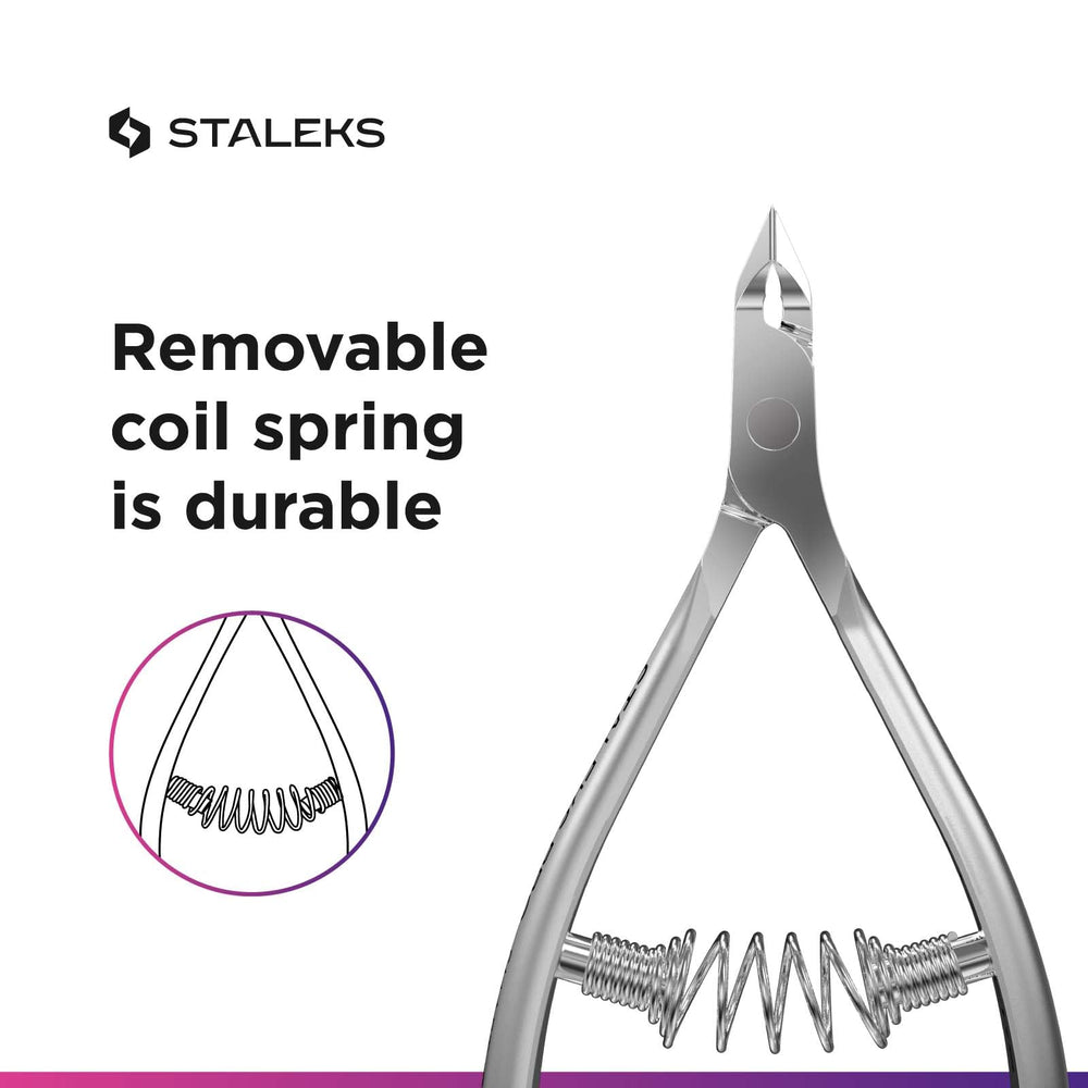Staleks Pro SMART 30 cuticle nippers removable coil spring for smooth strokes