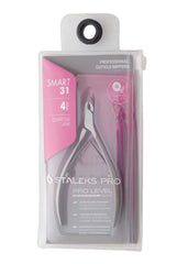 Staleks Pro SMART 31 cuticle nippers close-up with 4mm blade for precise trimming in hard-to-reach areas.