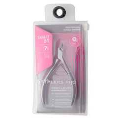 Staleks Pro SMART 31 cuticle nippers close-up, 7mm blade for precise trimming in salons or home care.