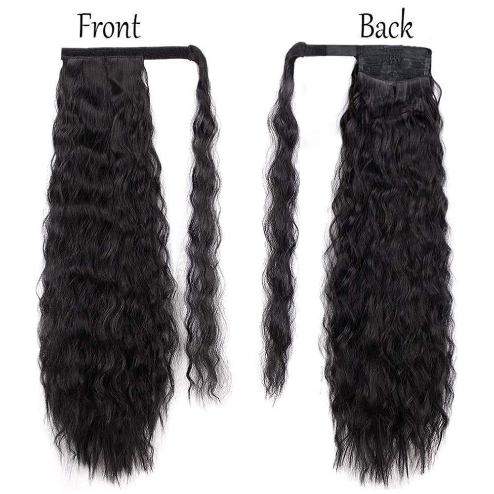 Stamped Glorious heat-resistant synthetic hair maintains shape during styling.