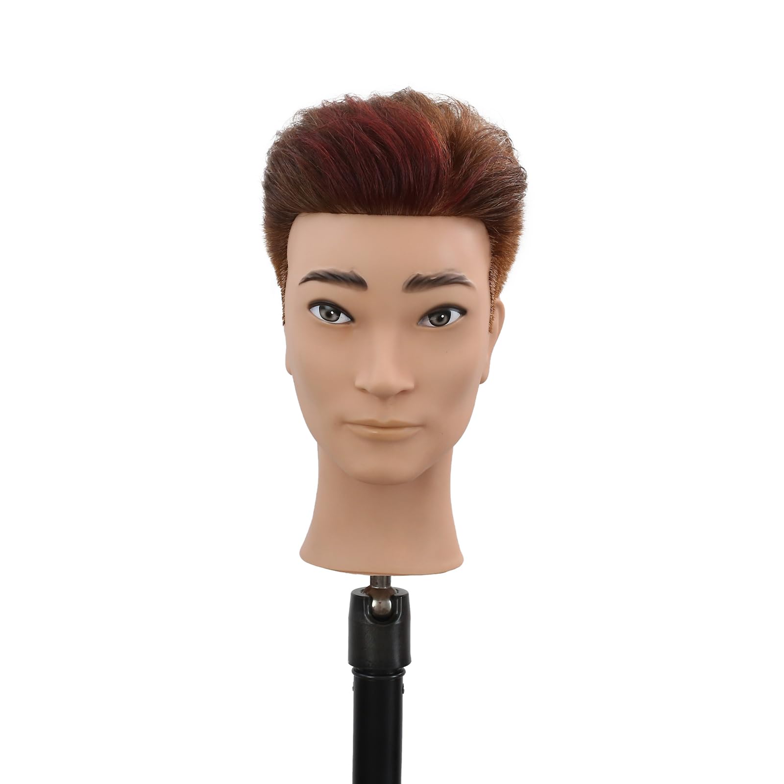 Stancia Barber Mannequin Head includes clamp holder for stable setup.