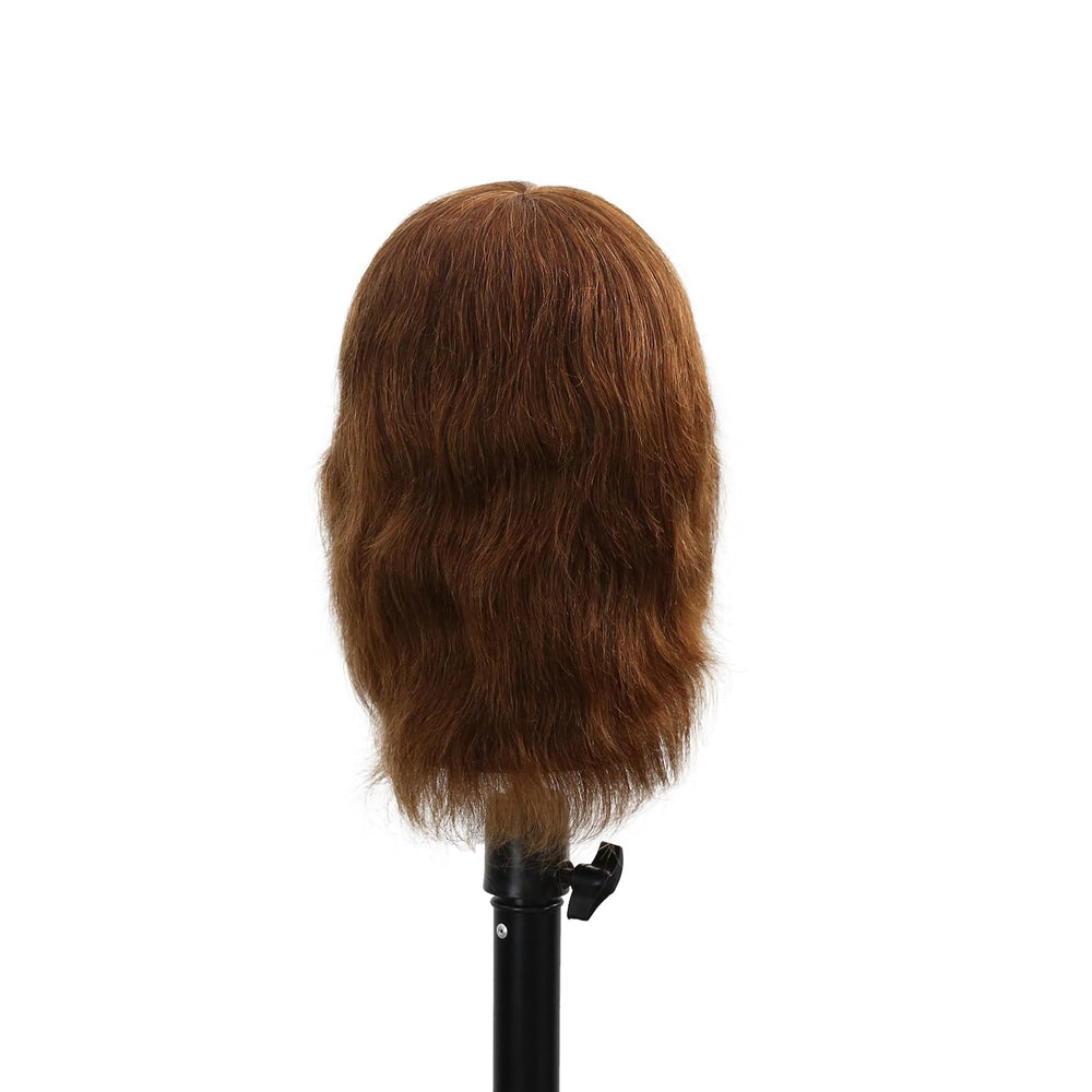 Stancia Barber Mannequin Head length 7in hair detail supports precision cutting practice.