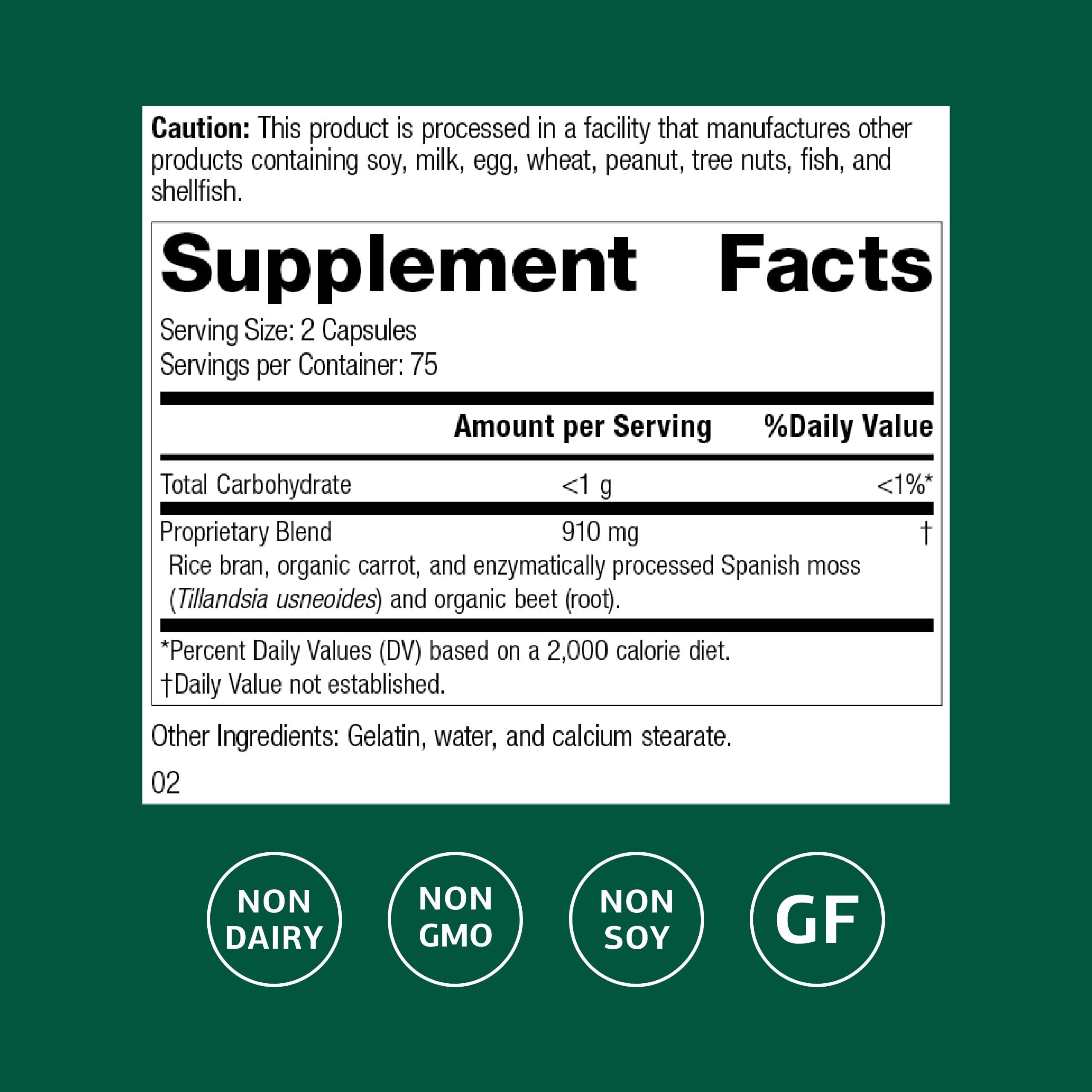 Standard Process Zymex label detail emphasizes gluten-free, non-dairy, non-soy formulation for dietary needs.