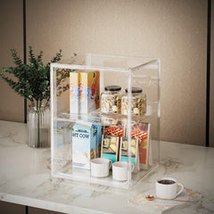 Starogegc stackable design enables vertical storage for a tidy vanity