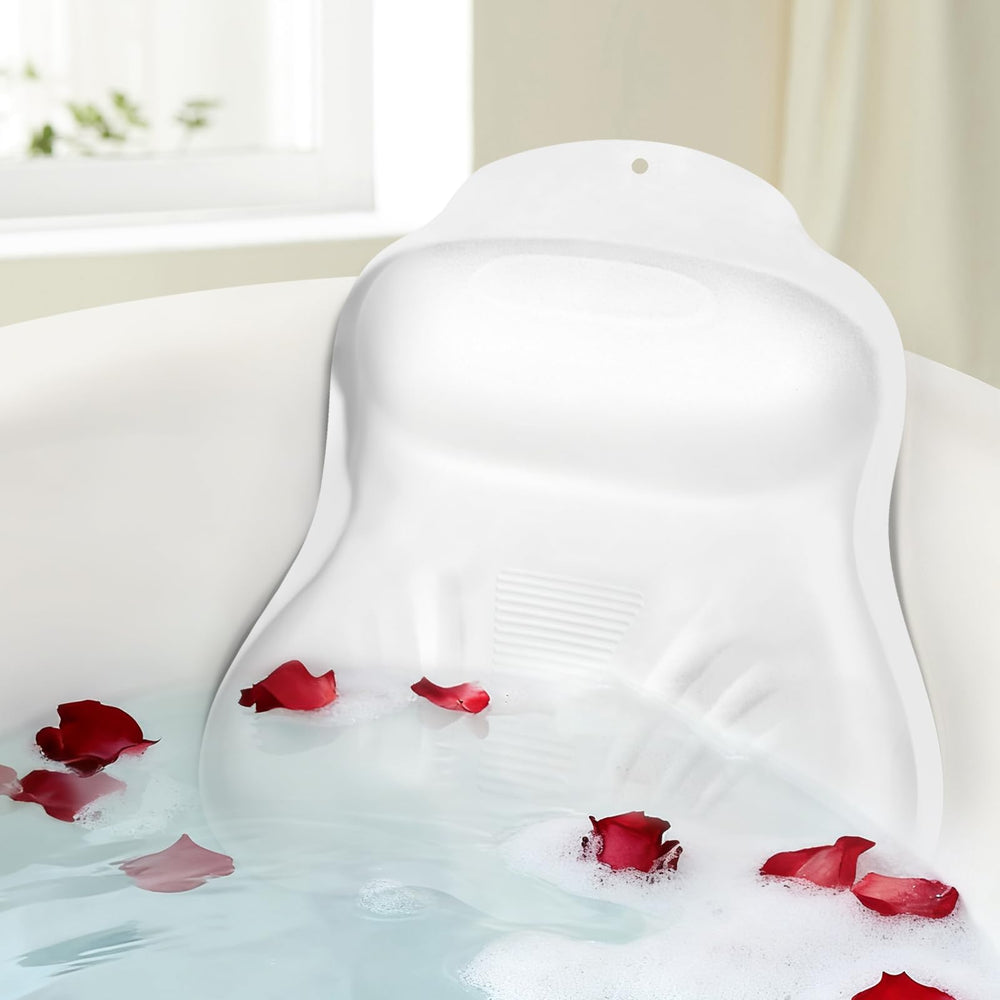 Starotatess inflatable bath pillow with adjustable firmness for personalized neck support