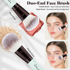 START MAKERS dual-ended concealer brush targets imperfections for precise concealing