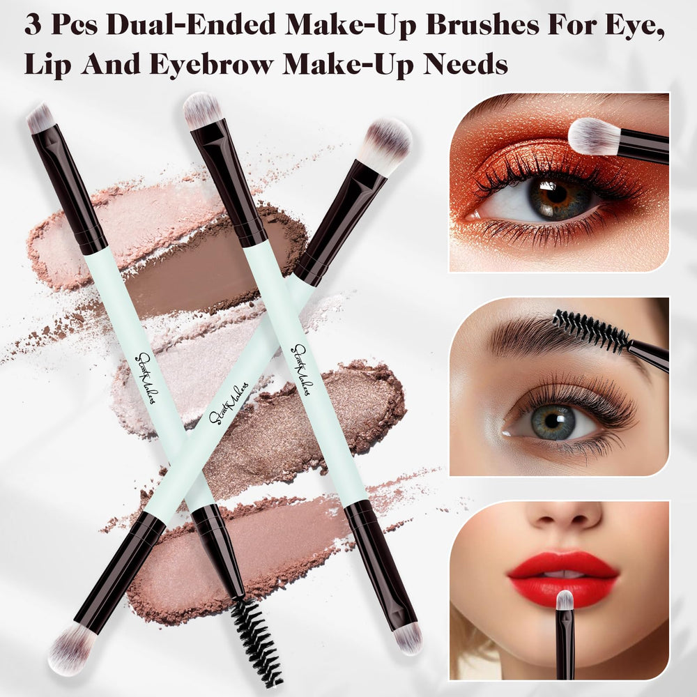 START MAKERS dual-ended contour brush shapes cheeks with defined, soft shadow for subtle sculpting