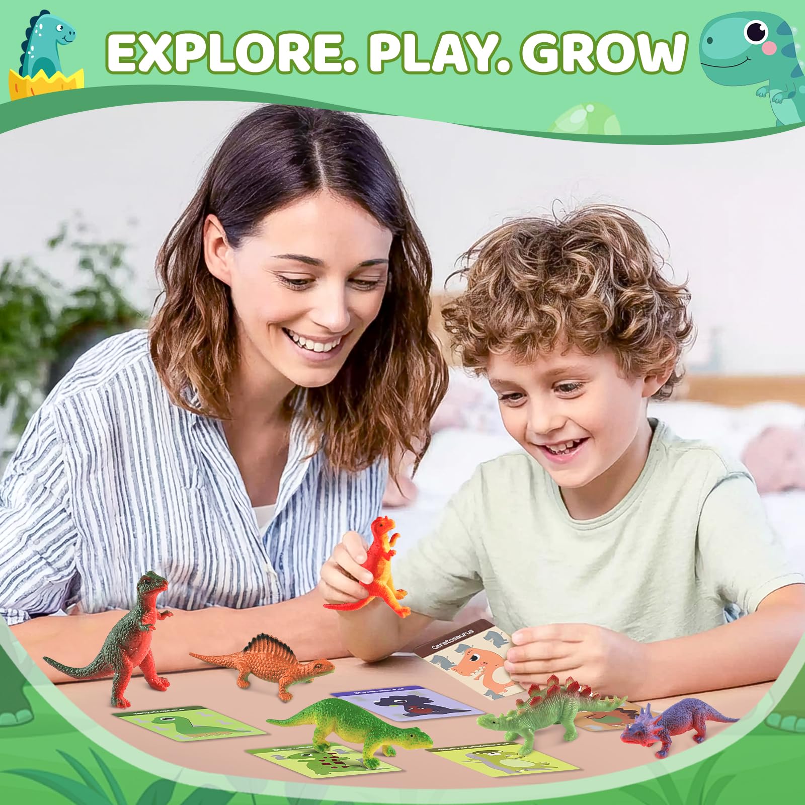 STARYAR built-in dinosaur toys emerge as the fizz dissolves in bath.