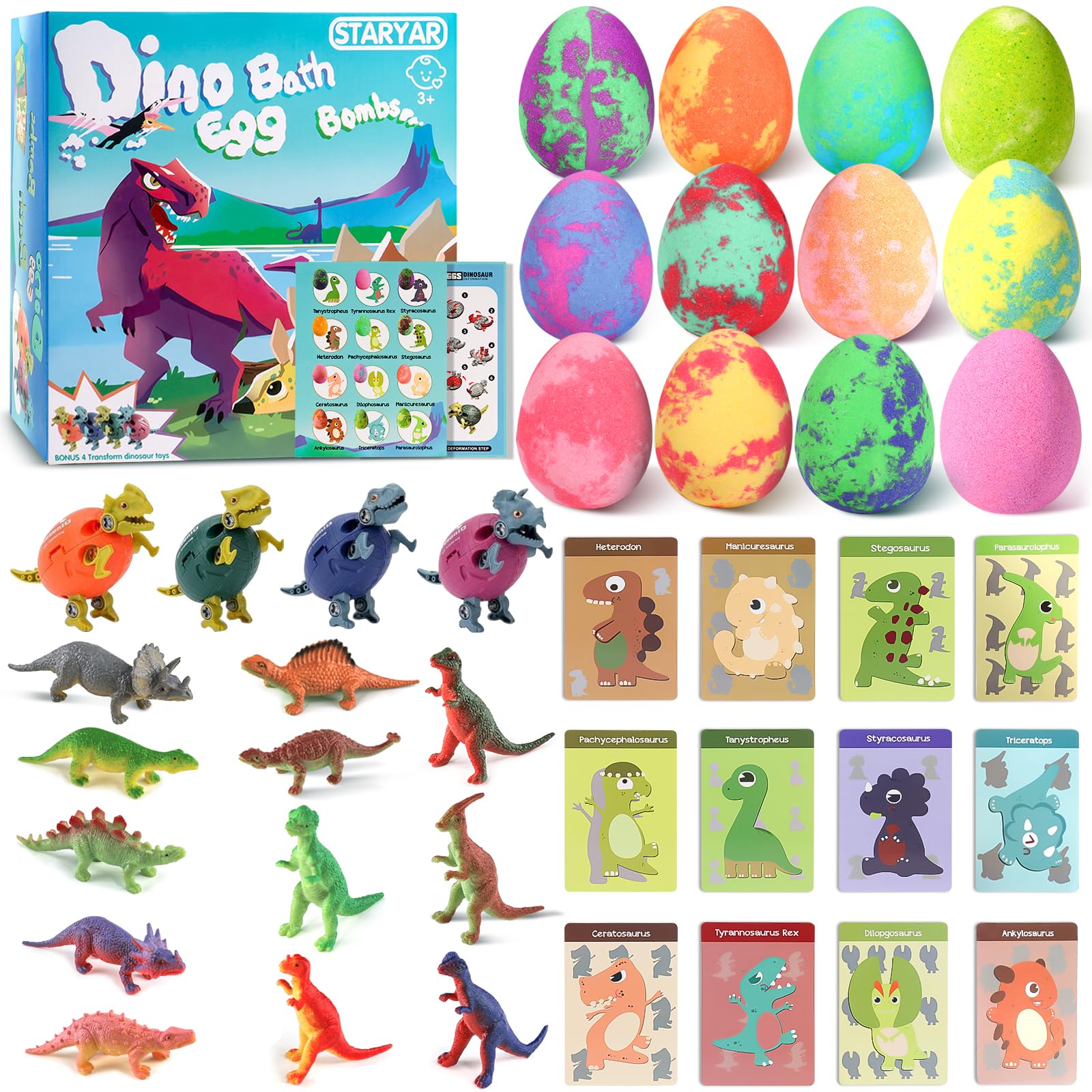 STARYAR christmas-stockings-stuffer-dino-bathbomb appeals as a kid-friendly gift.