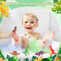 STARYAR dinosaur learning cards highlight dinosaur facts during bath time.